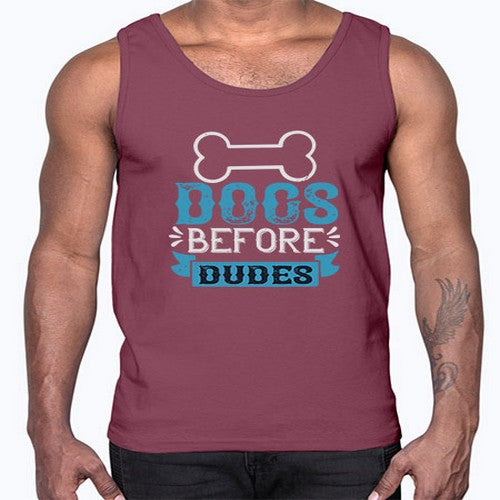 Dogs Before Dudes Style 215#- dogs- Cotton Tank
