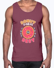 Donut stress 3#- cartoon food- Cotton Tank