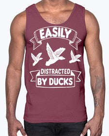 Easily Distracted By Ducks Style 48#- ducks- Cotton Tank