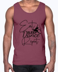 Eat sleep dance repeat 122#- ballet- Cotton Tank