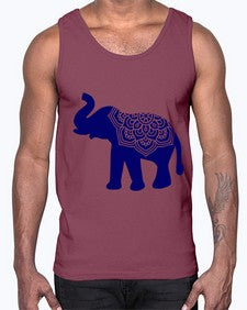 ElephantMandala 414#- mandala- Cotton Tank
