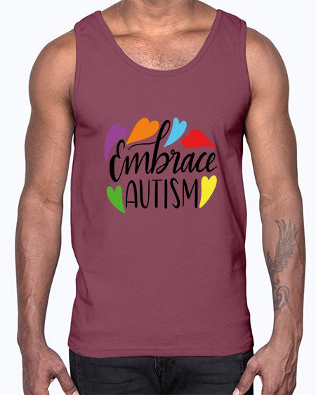 Embrace autism 485#- autism- Cotton Tank