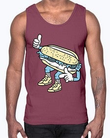 Enjoy bite me 119#- cartoon food- Cotton Tank