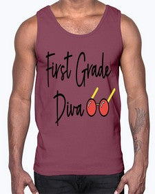 First Grade Diva 124#- first grade- Cotton Tank