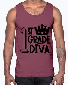 First Grade Diva 127#- first grade- Cotton Tank