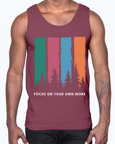 Focus on Your Own Work 14#- internet- Cotton Tank
