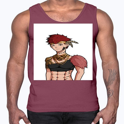 Forest tribal boy 67#- anime- Cotton Tank