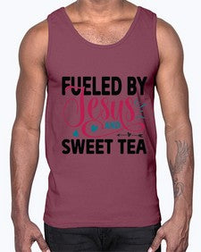 Fueled By Jesus And Sweet Tea 989#- tea- Cotton Tank