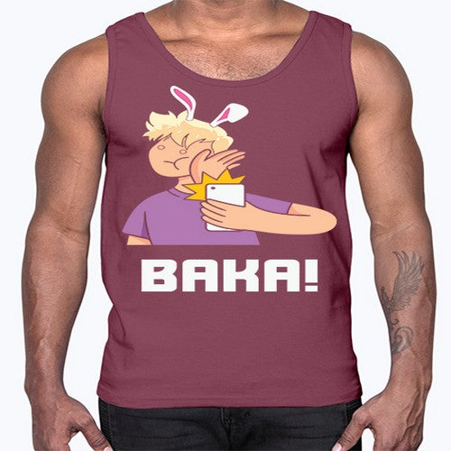 Funny Anime Baka Rabbit Slap Anime 228#- anime- Cotton Tank