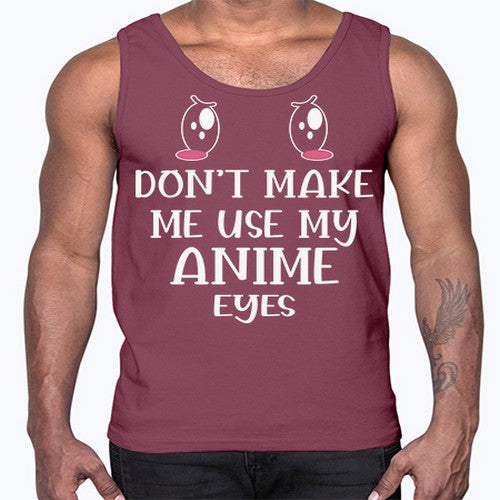 Funny Cute Anime Kawaii Eyes 230#- anime- Cotton Tank