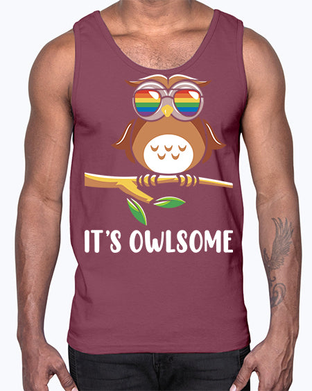 Funny Owl Gift Im Owlsome A TurtleRabbit 7#- owl- Cotton Tank
