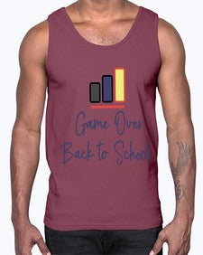 Game Over Back to School 216#- general school- Cotton Tank