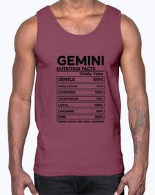 Gemini Nutrition Facts 220#- gemini- Cotton Tank