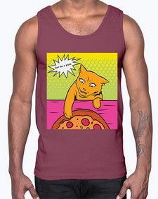 Get Me a Pizza 481#- art pop art- Cotton Tank