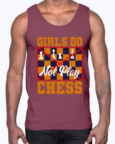 Girls do not play chess 101#- chess- Cotton Tank