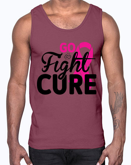 Go Fight Cure 23#- breast cancer- Cotton Tank