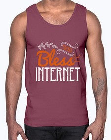 God bless internet 77#- internet- Cotton Tank