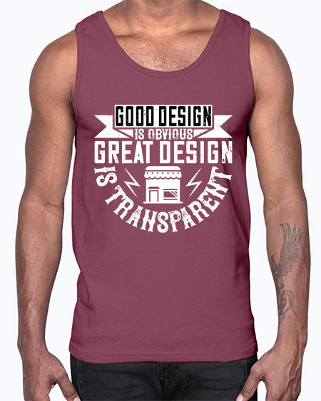 Good design is obvious Great design is transparent Style 170#- architect- Cotton Tank