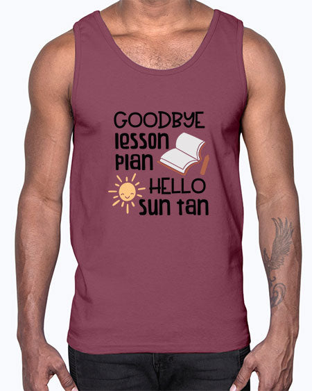 Goodbye lesson plan hello summer tan 101#- summer- Cotton Tank