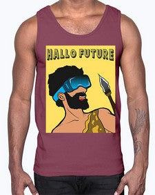 Hallo Future 497#- art pop art- Cotton Tank