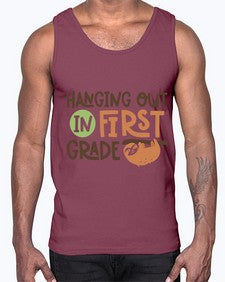 Hanging Out in First 233#- first grade- Cotton Tank