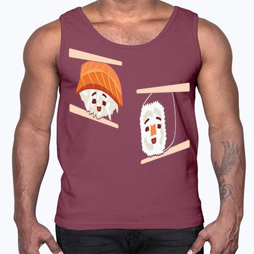 Happy Sushi Anime Kawaii Set Anime 232#- anime- Cotton Tank