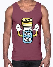 Happy me 136#- cartoon food- Cotton Tank