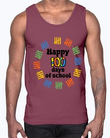 Happy one hundred Days of School 245#- one hundred days- Cotton Tank