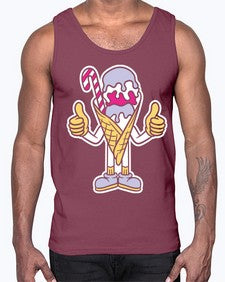 Have an ice day 138#- cartoon food- Cotton Tank