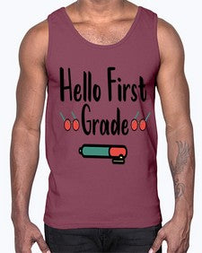 Hello First Grade 273#- first grade- Cotton Tank