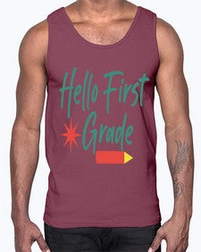 Hello First Grade 277#- first grade- Cotton Tank