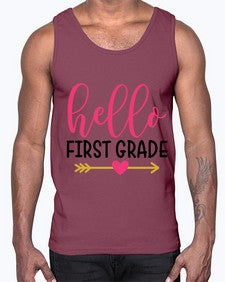 Hello First Grade 282#- first grade- Cotton Tank