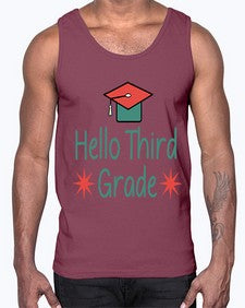 Hello Third Grade 345#- seventh grade- Cotton Tank