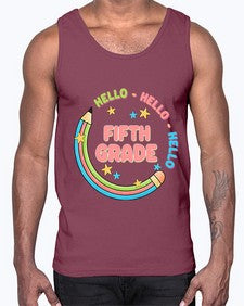 Hello fifth Grade Pencil 264#- fifth grade- Cotton Tank