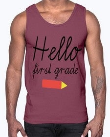 Hello first grade 274#- first grade- Cotton Tank