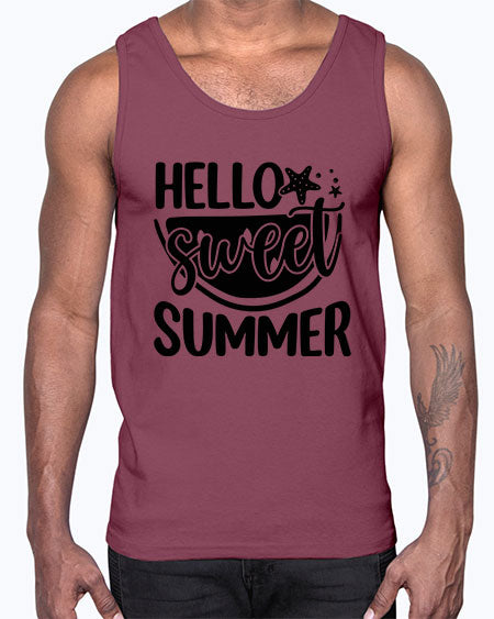 Hello sweet summer 01#- summer- Cotton Tank