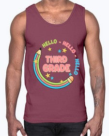 Hello third Grade Pencil 346#- third grade- Cotton Tank