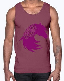 HorseFaceMandala 535#- mandala- Cotton Tank
