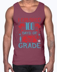 I CRUSHED one hundred day of second grade 361#- second grade- Cotton Tank