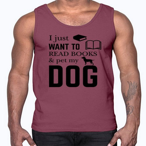 I Just want to Style 42#- dogs- Cotton Tank