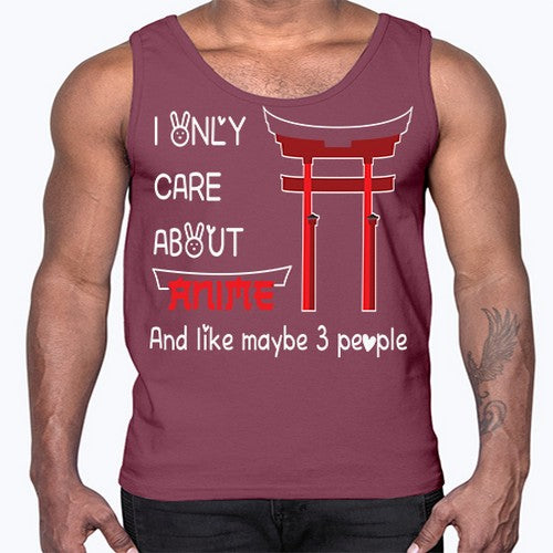 I Only Care About Anime Anime 240#- anime- Cotton Tank