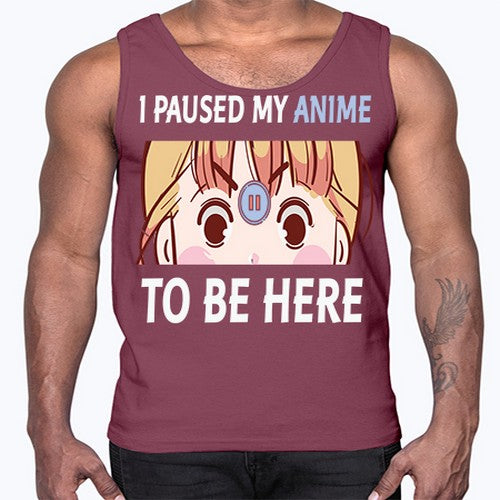 I Paused My Anime To Anime 244#- anime- Cotton Tank