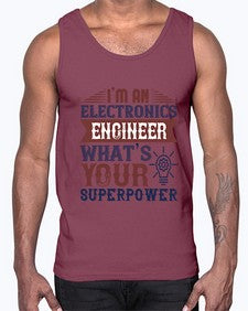 I am an electronics engineer whats superpower Style 184#- engineer- Cotton Tank