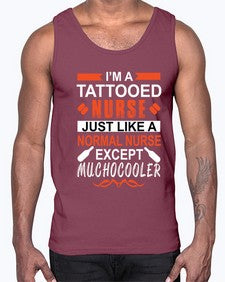 I am tattooed nurse Style 864#- nurse- Cotton Tank