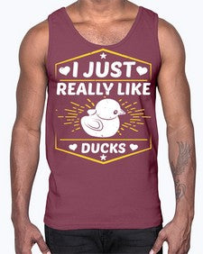 I just really like ducks Style 43#- ducks- Cotton Tank