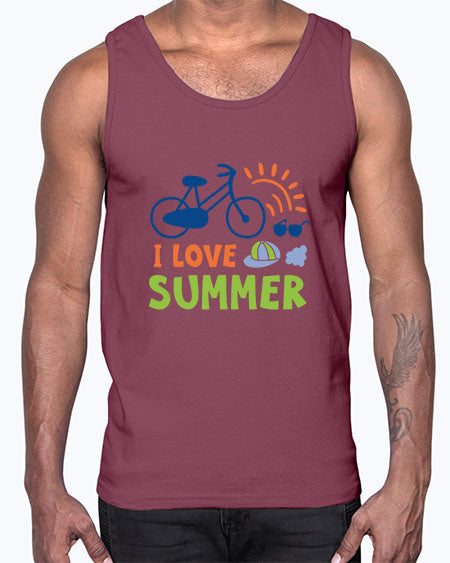I love summer 92#- summer- Cotton Tank