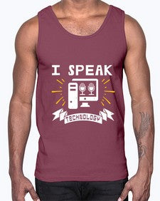 I speak technology 37#- computer- Cotton Tank