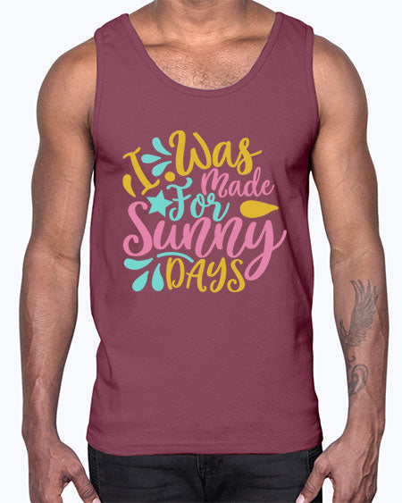 I was made for sunny days Style 63#- summer- Cotton Tank