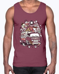 Ice Cream Van 1174#- ice cream- Cotton Tank