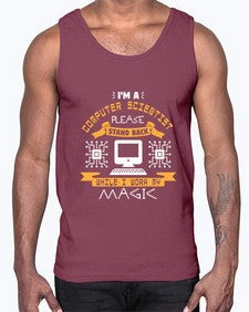 Im a computer scientist please stand back 34#- computer- Cotton Tank